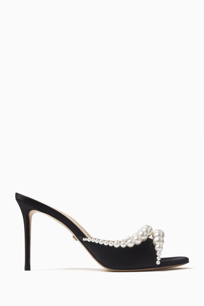 

Sirene 95 Mules in Satin, Black