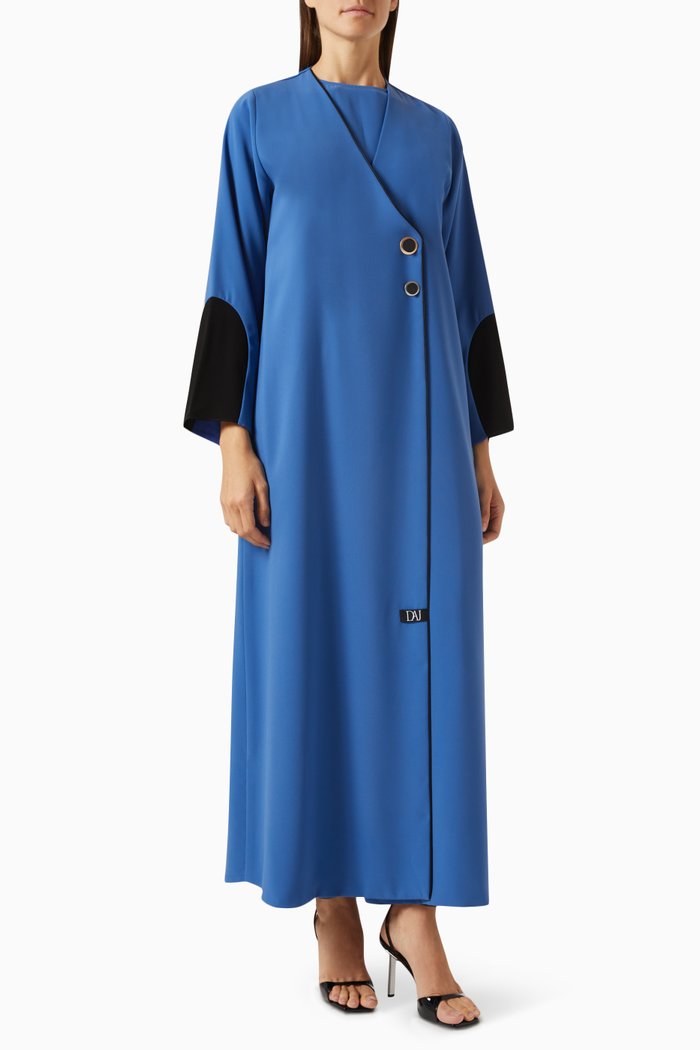 

Kaylie Overlapped Abaya, Blue