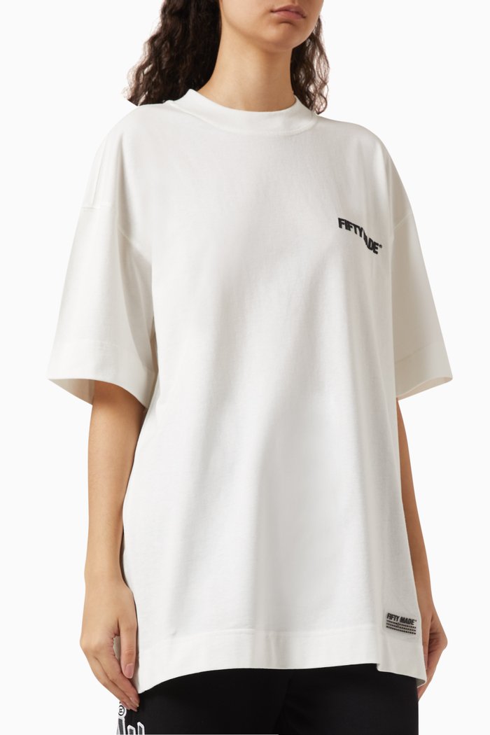 

Oversized Logo T-shirt in Organic Cotton, Neutral