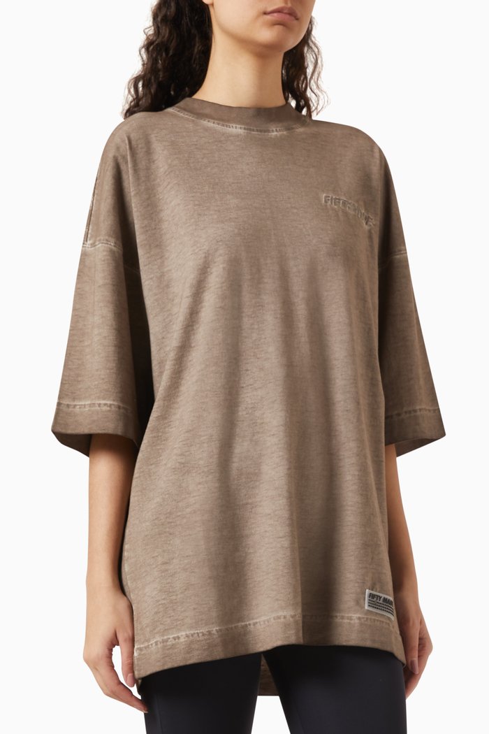 

Oversized Vintage T-shirt in Organic Cotton, Neutral