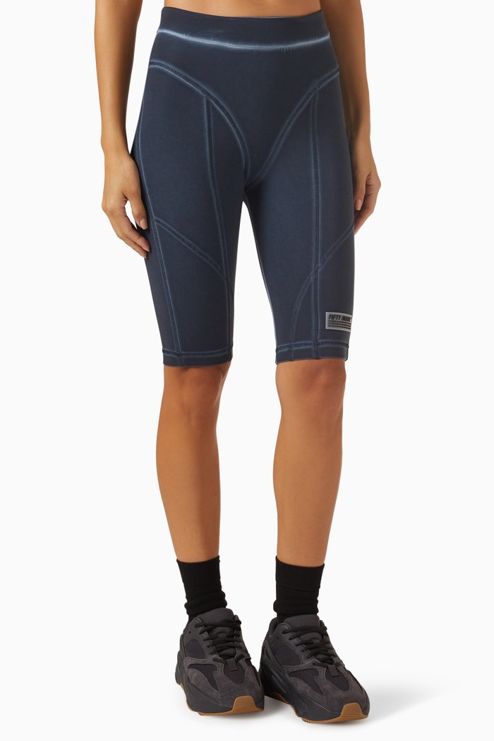 

Vintage Biker Shorts in Tech-lycra, Blue