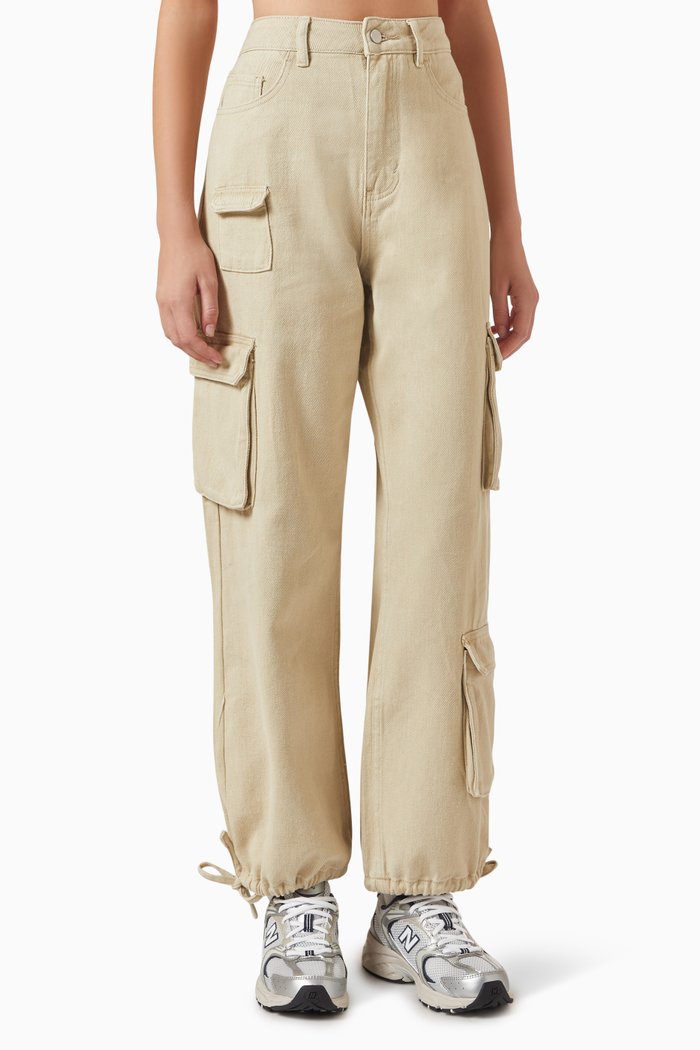 

Pocket-detail Cargo Pants, Neutral