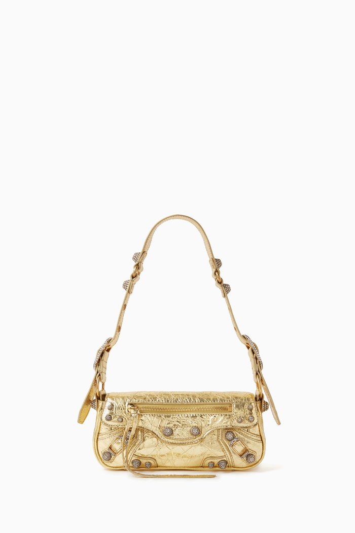 

XS Le Cagole Sling Shoulder Bag in Arena Lambskin, Gold