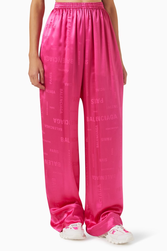 

Bal Paris All-over Logo Pants in Silk, Pink