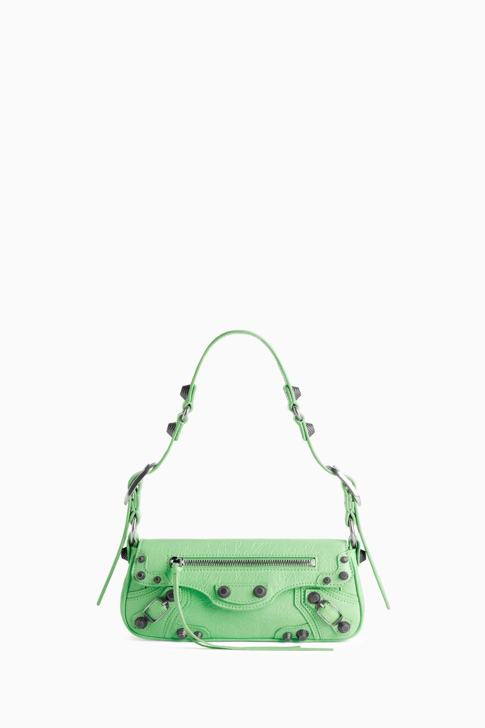 

XS Le Cagole Sling Shoulder Bag in Arena Lambskin, Green