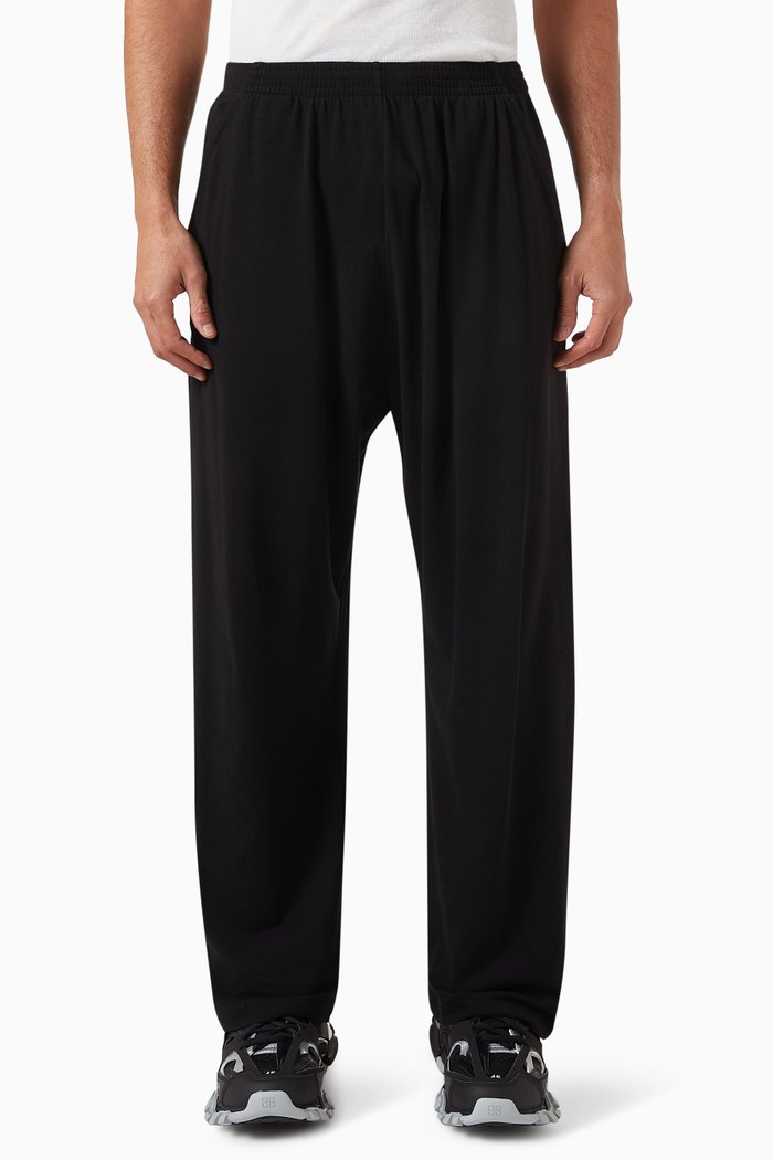 

Baggy Sweatpants in Stretch Jersey, Black