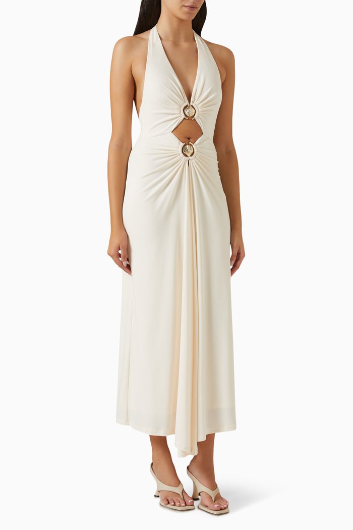 

Posie Cut-out Dress, Neutral