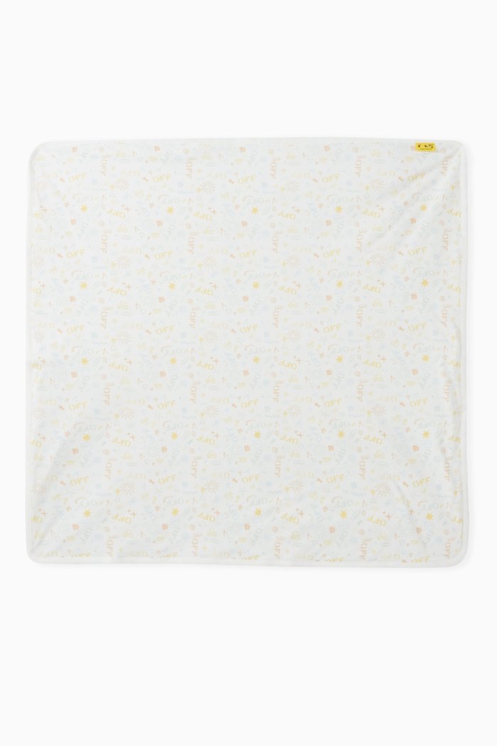 

Doodle Blanket in Cotton, White