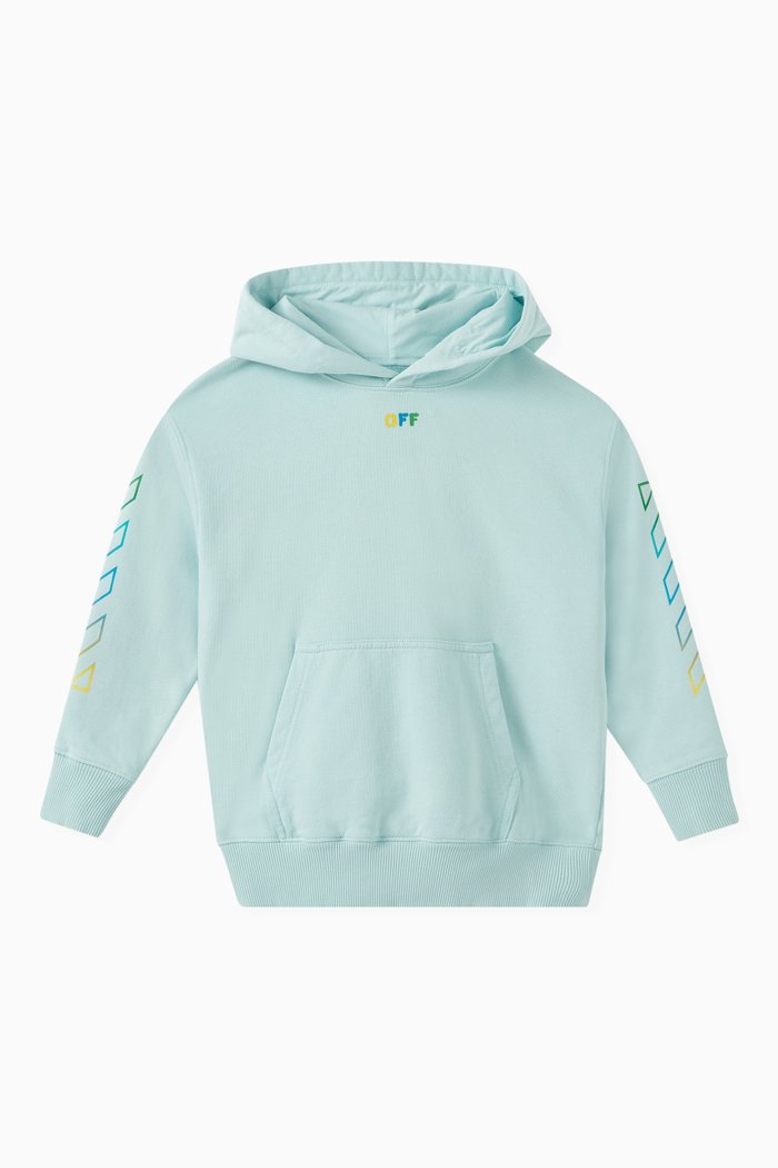 

Arrow Rainbow Hoodie in Cotton, Blue