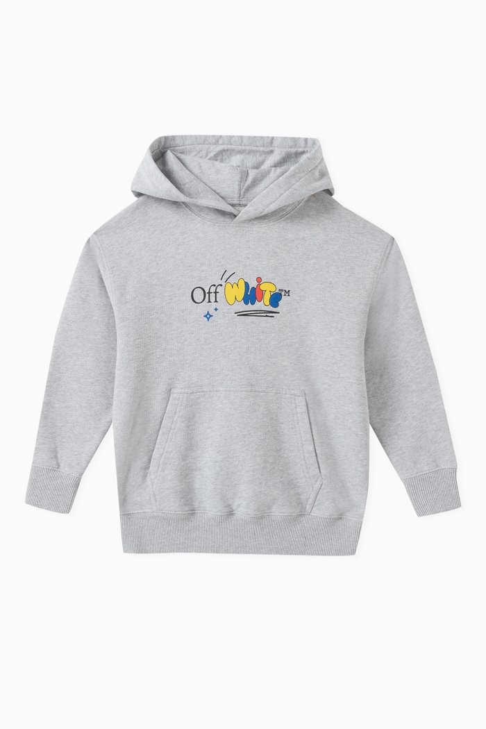 

Logo Hoodie in Cotton, Grey