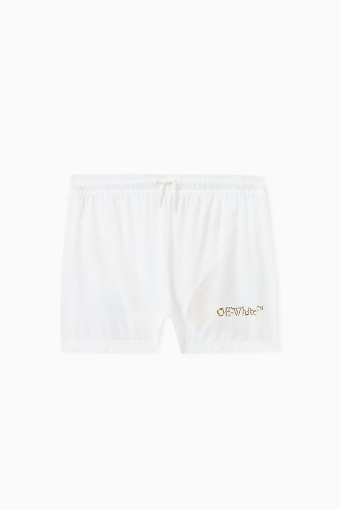 

Sketch Logo Swim Shorts, White