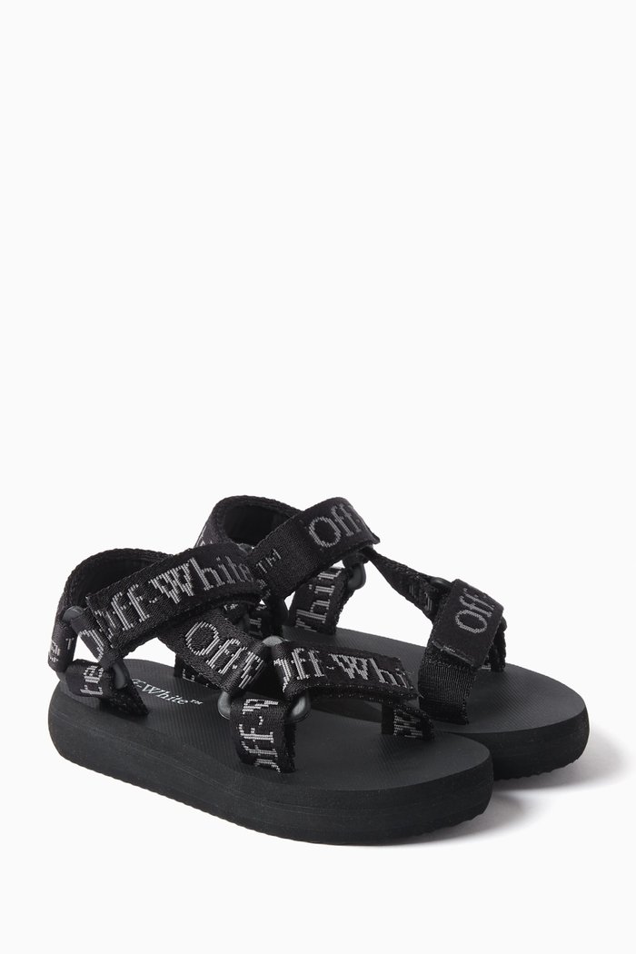 Bookish Logo Band Trek Sandal, Black