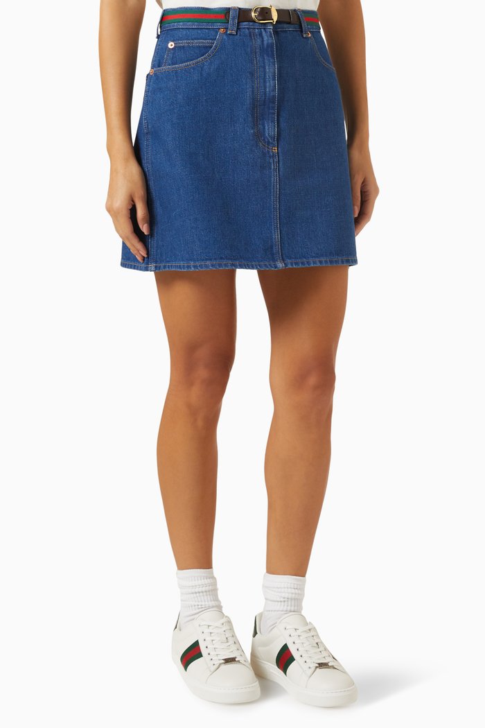 

Mini Skirt in Denim, Blue