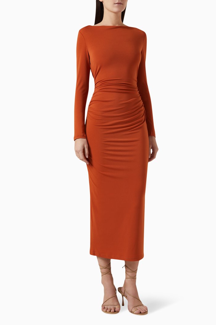 

Posie Midi Dress, Orange