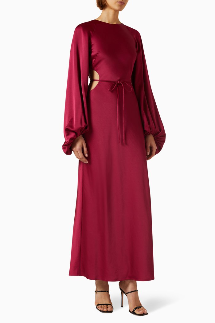 

Esme Cut-out Maxi Dress in Viscose-rayon, Red
