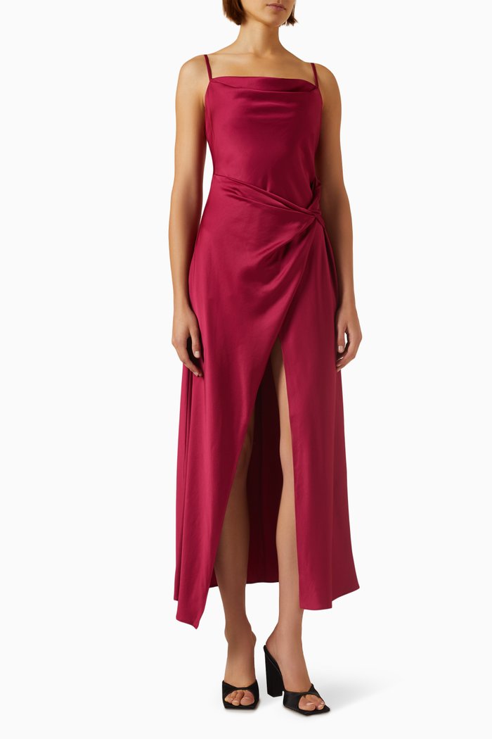Esme Maxi Dress in Viscose-rayon, Red