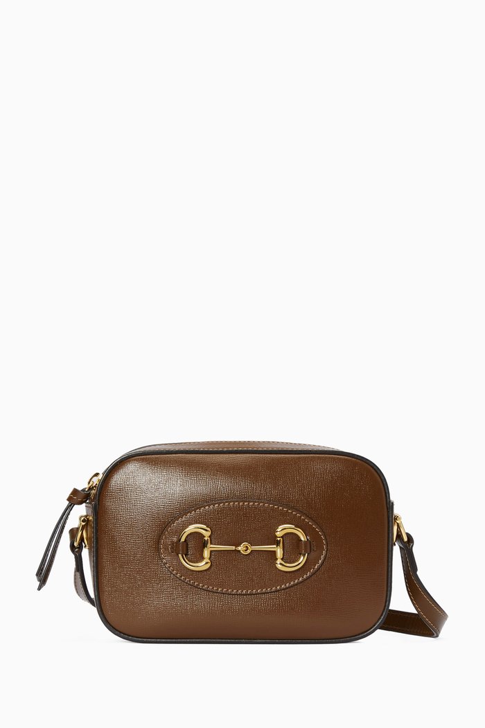 Small Horsebit 1955 Shoulder Bag in Leather, Brown