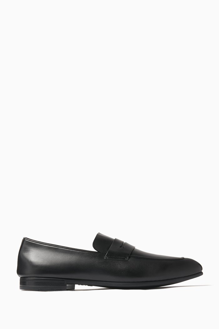 

L'Asola Loafers in Lambskin, Black