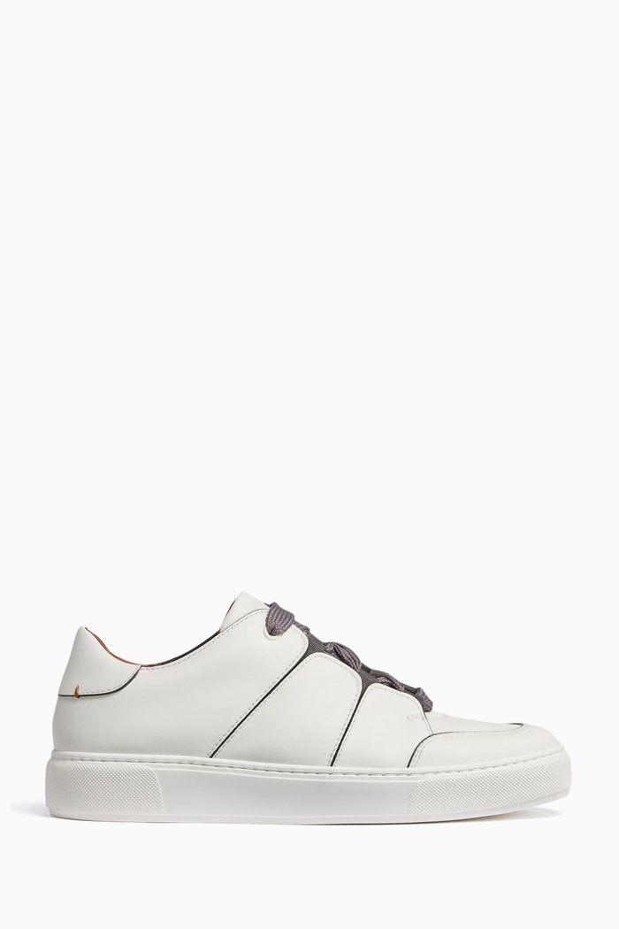 

Tiziano Low-top Sneakers in Calfskin, White