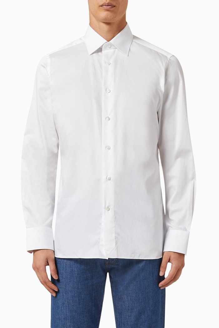 

Button Down Shirt in Cotton, White