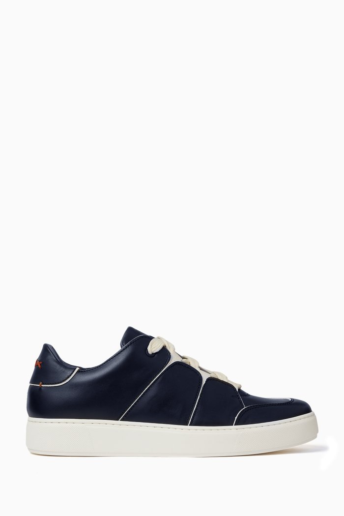 

Tiziano Low-top Sneakers in Leather, Blue
