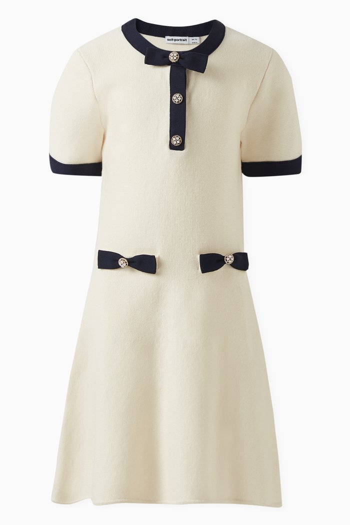 

Knit Dress in Cotton-blend, Neutral