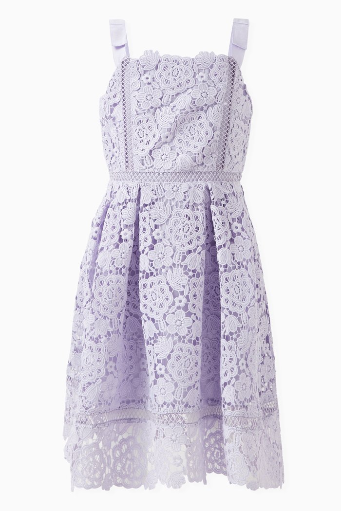 

Floral Dress in Lace, Purple