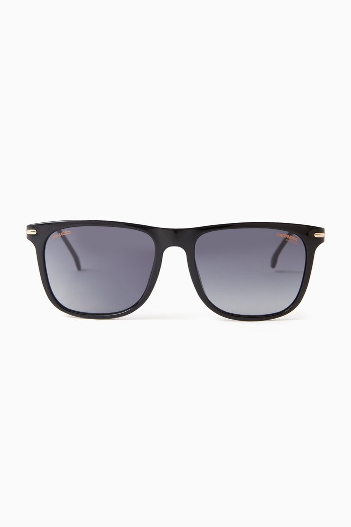 

276/S Square Sunglasses in Polyamide, Black