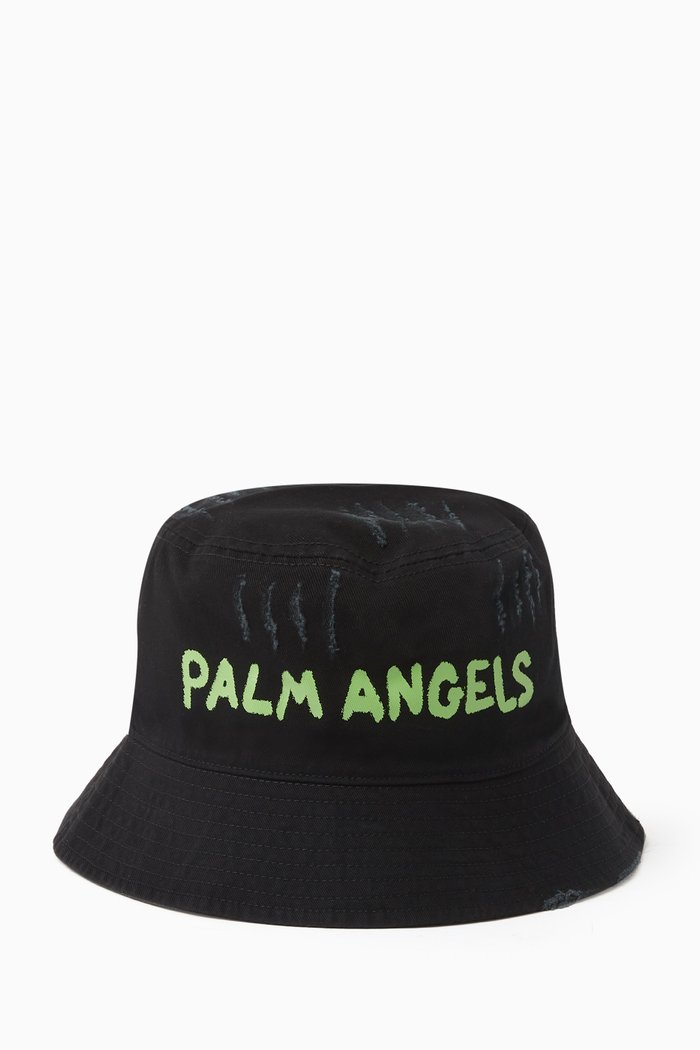 

Logo-print Bucket Hat in Cotton, Black