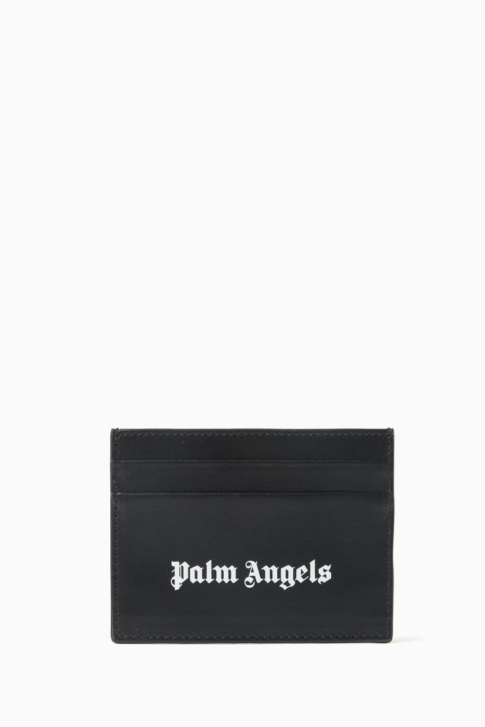 

Logo Card Holder in Leather, Black