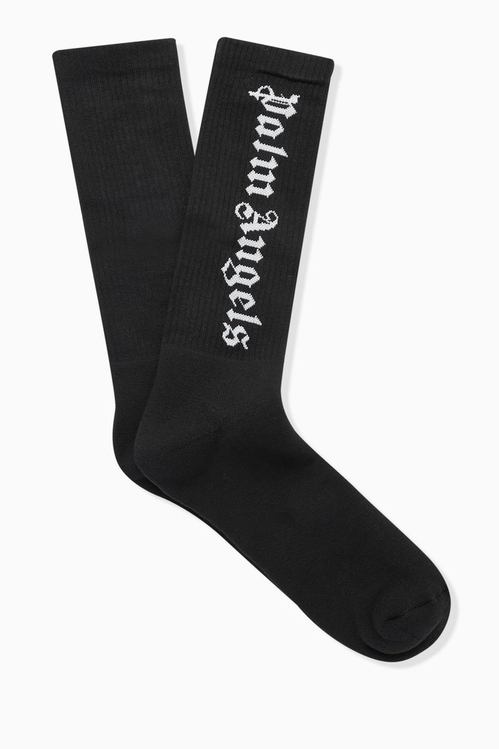 

Classic Logo Socks in Stretch Cotton-blend, Black