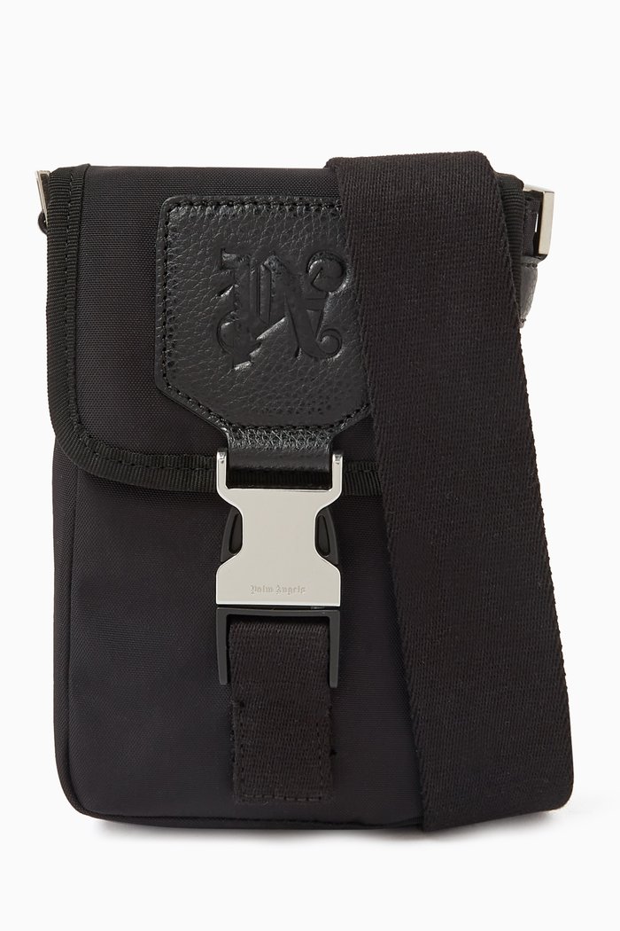 

Monogram Crossbody Bag in Canvas, Black