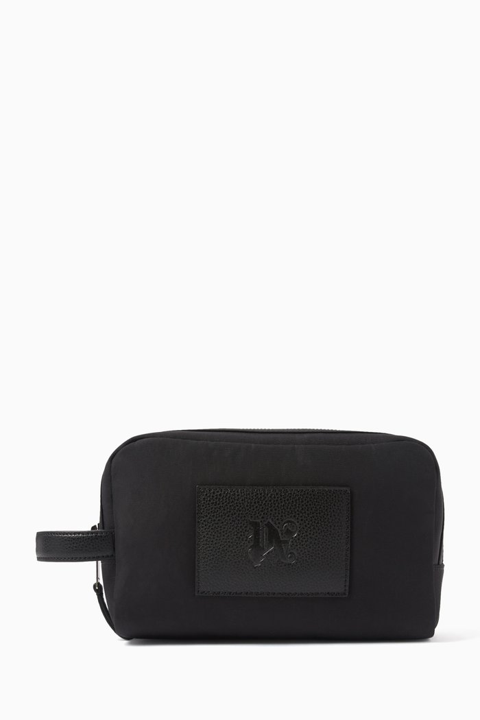 

Monogram Pouch in Canvas, Black
