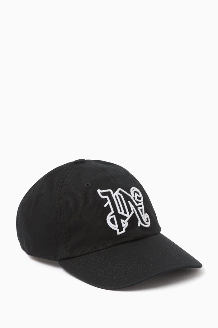 

Monogram Baseball Cap in Cotton, Black