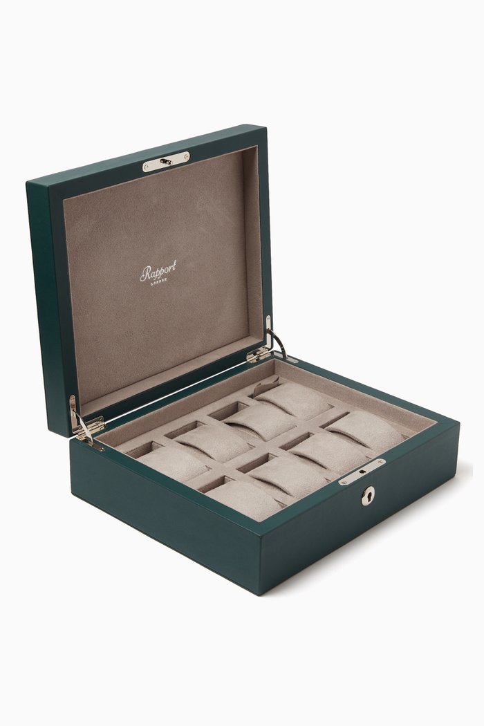 

Vantage 8-watch Box in Leather, Green