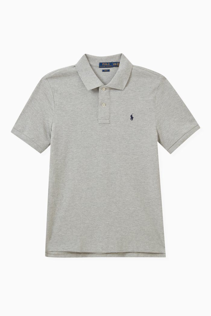 

Logo Polo Shirt in Cotton, Grey