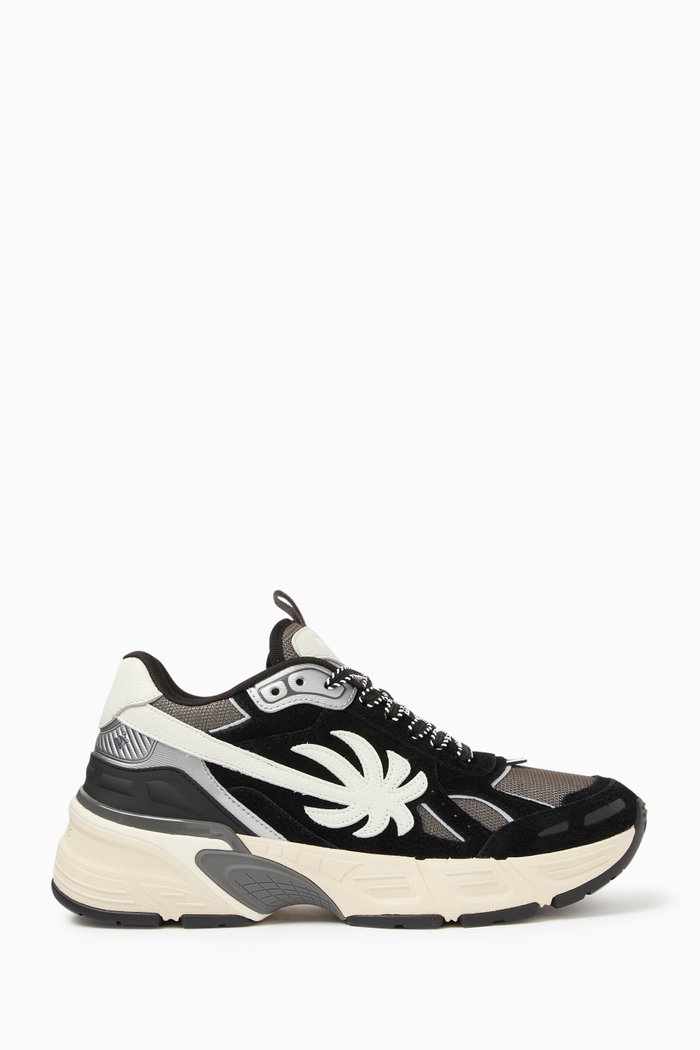 

The Palm Runner Sneakers in Leather, Black