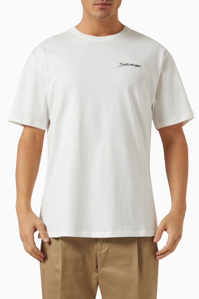 

Logo-embroidered T-shirt in Cotton Jersey, White