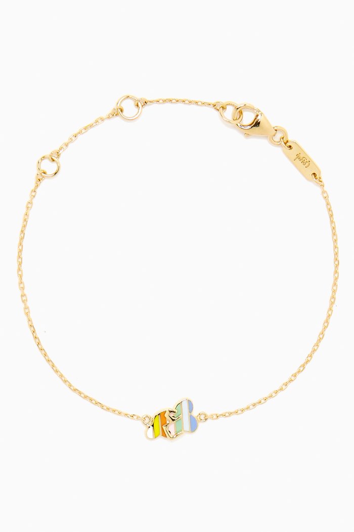 

'Ein' Letter Charm Bracelet in 18kt Yellow Gold