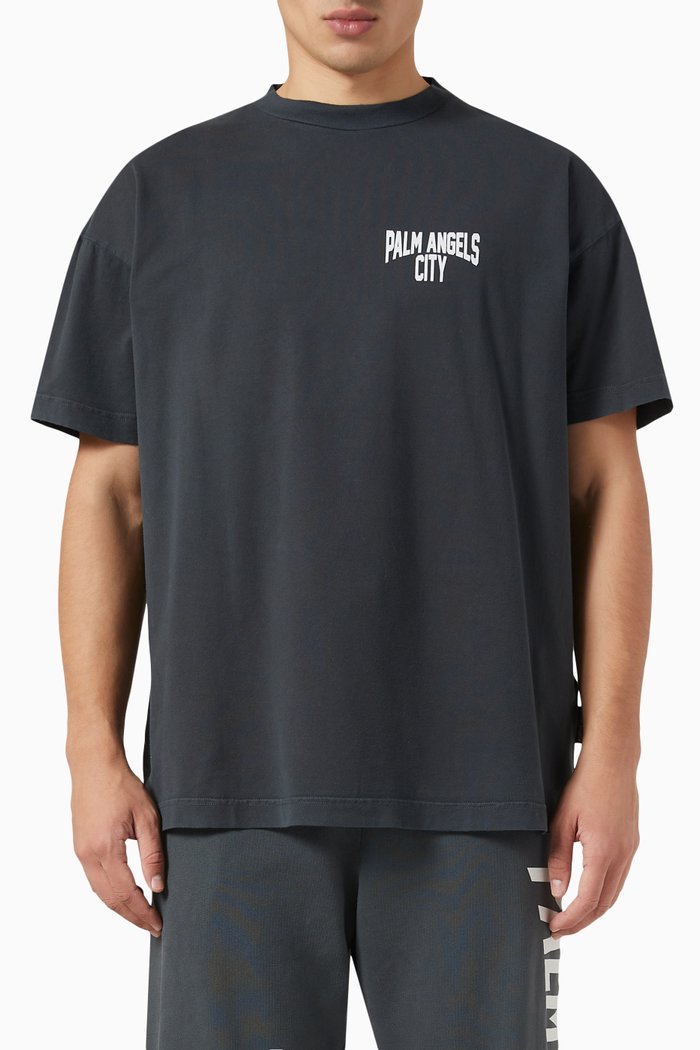 

PA City Washed T-shirt in Cotton, Grey