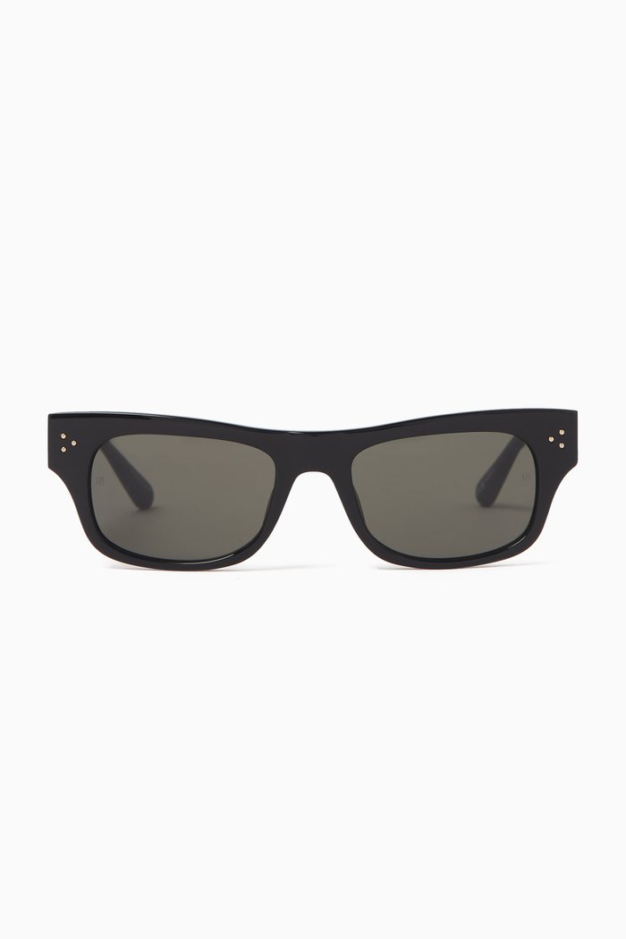 

Falck Square-eye Sunglasses in Acetate, Black