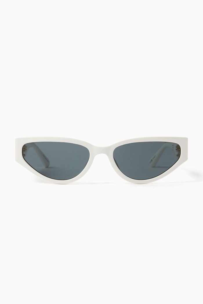

Tomie Cat-eye Sunglasses in Acetate, White