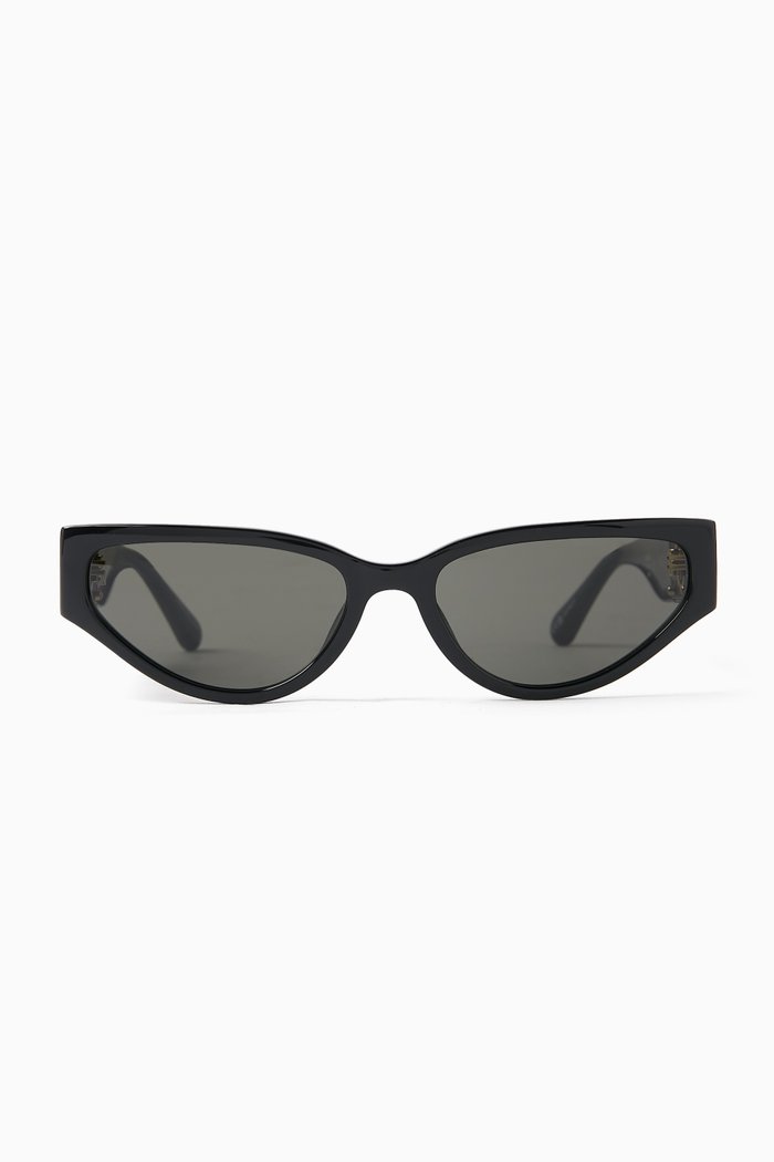 

Tomie Cat-eye Sunglasses in Acetate, Black