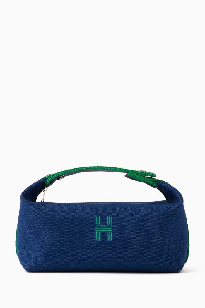 

Unused Bride-A-Brac Bag in Canvas & Palladium Hardware, Blue