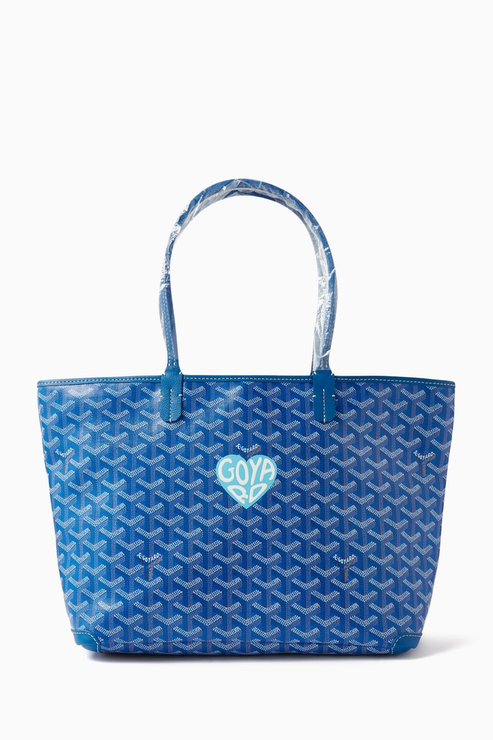 

Unused Limited Edition Artois PM Tote Bag in Goyardine Fabric, Blue