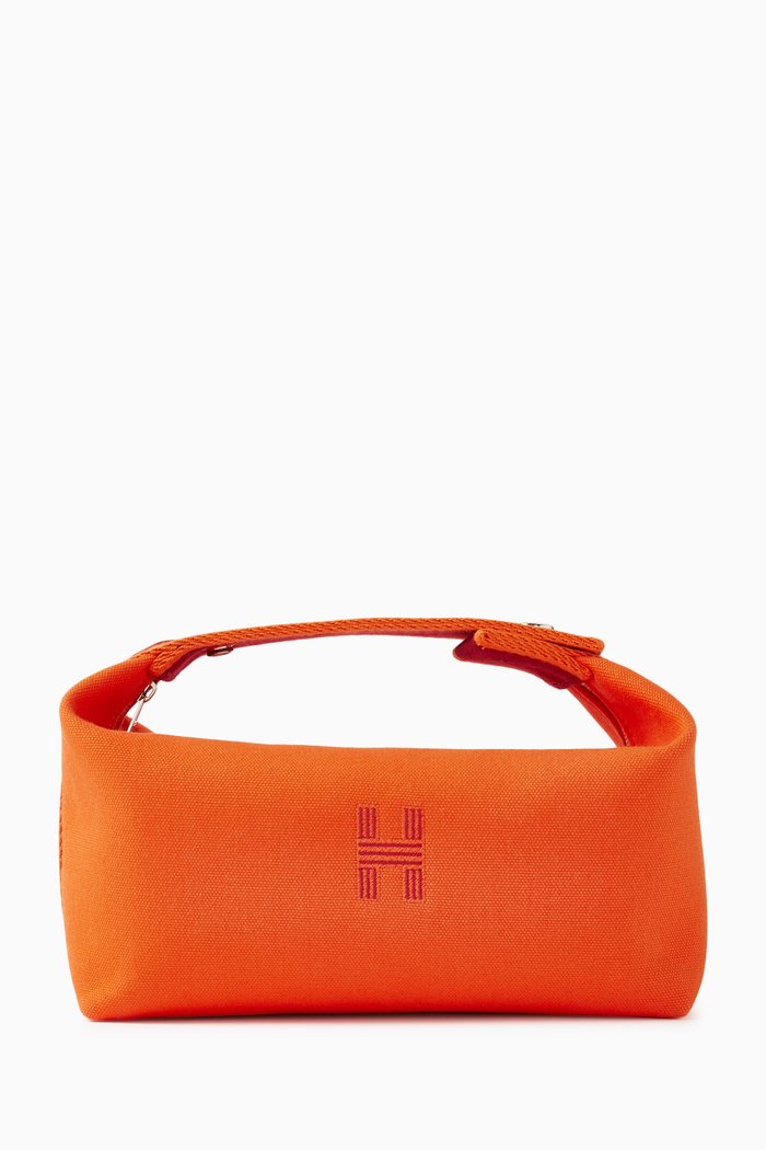 

Unused Bride-A-Brac Bag in Canvas & Palladium Hardware, Orange