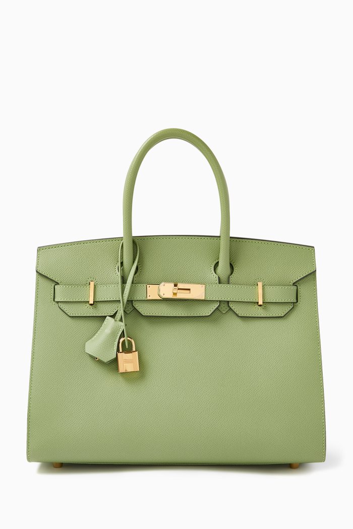 Unused Birkin 30 Bag in Epsom Leather & Gold Hardware, Green