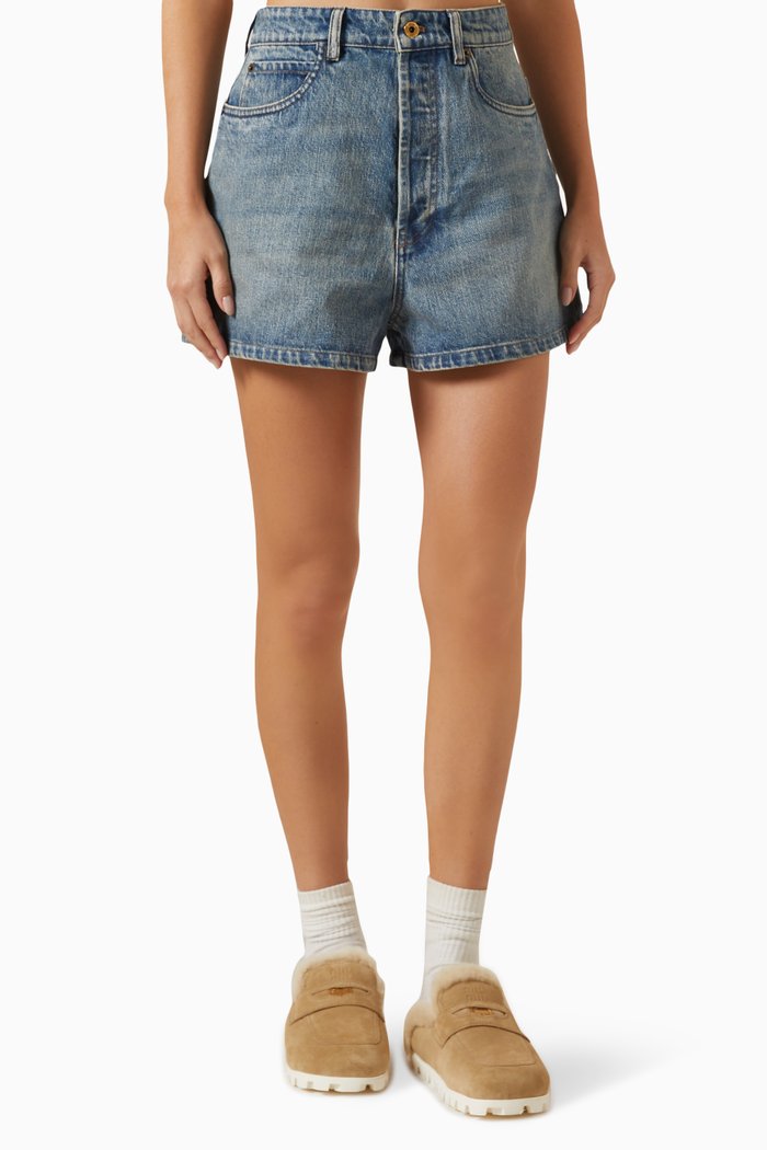 

Loose-fit Shorts in Denim, Blue
