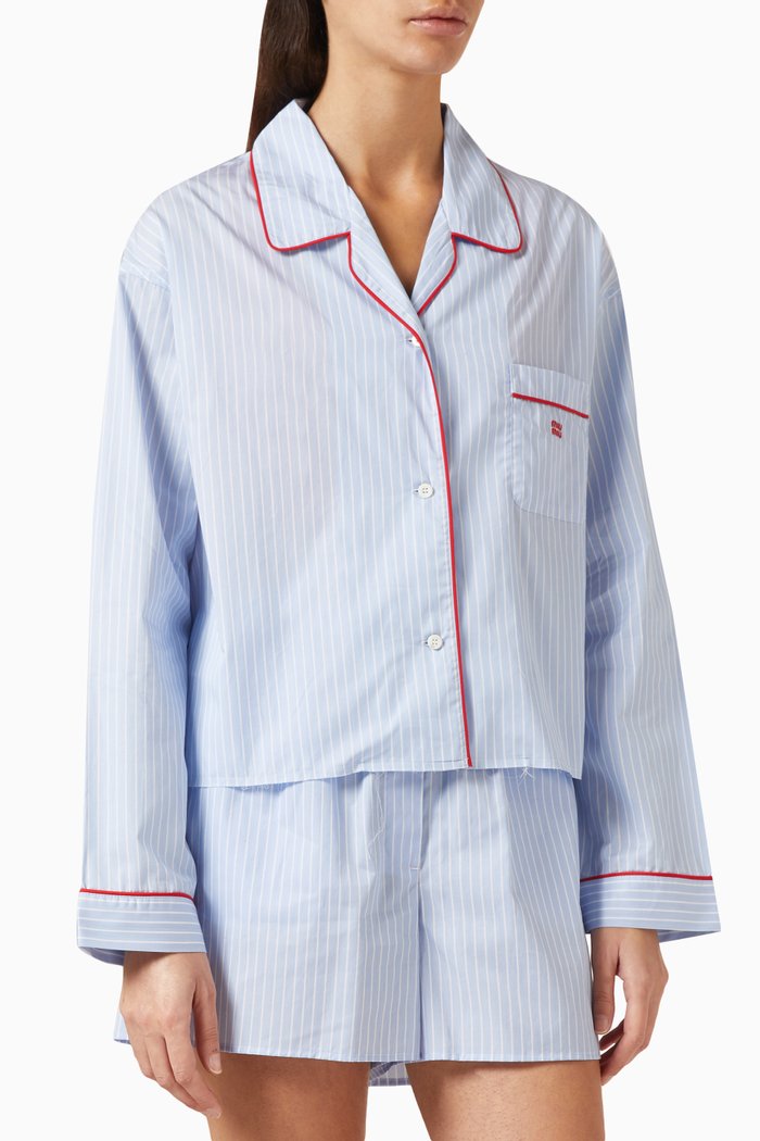 

Camicie Striped Shirt in Cotton, Blue