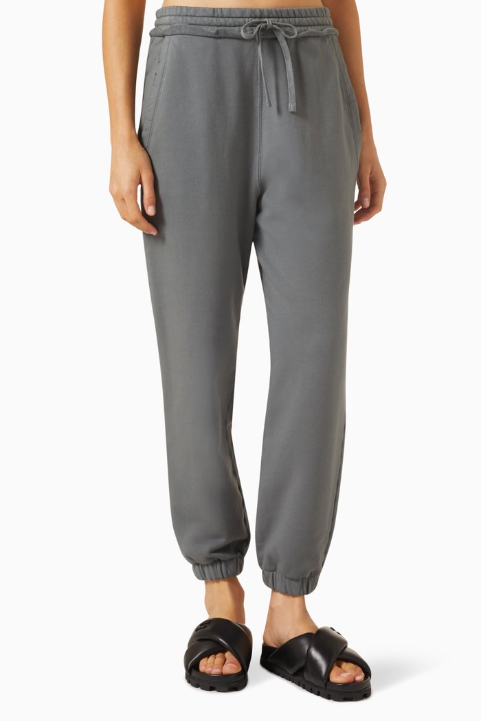 

Embroidered Logo Sweatpants in Cotton-fleece, Grey